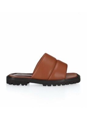 STAUD Astro Slide in Tan/Black Sandal Size 40